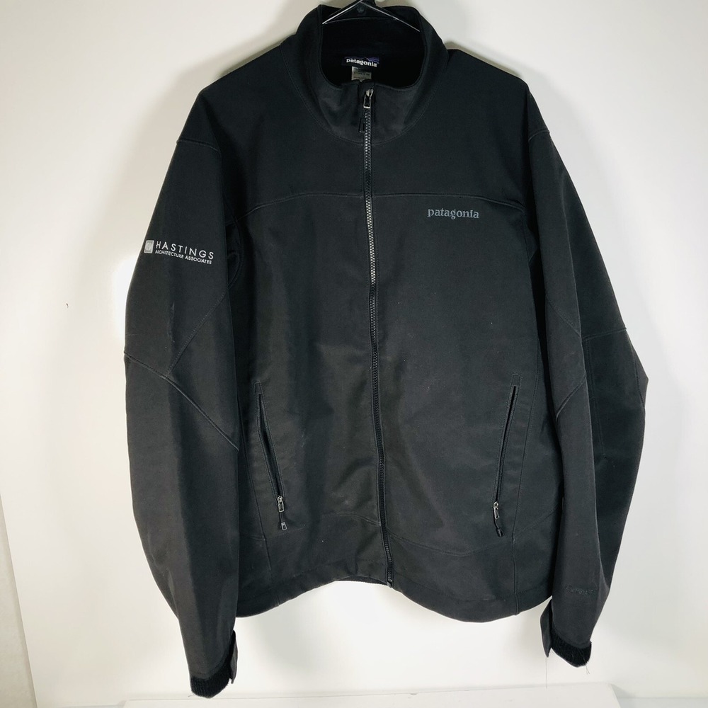 Patagonia Full Zip‎ Polartec Windblock Black Mock Neck Jacket Men's Sz Large